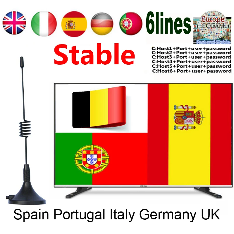 2019 Europe Cccams Satellite TV Receiver warrant 1.5 Year support spain 6lines
2019 Europe Cccams Satellite TV Receiver warrant 1.5 Year support spain 6lines
