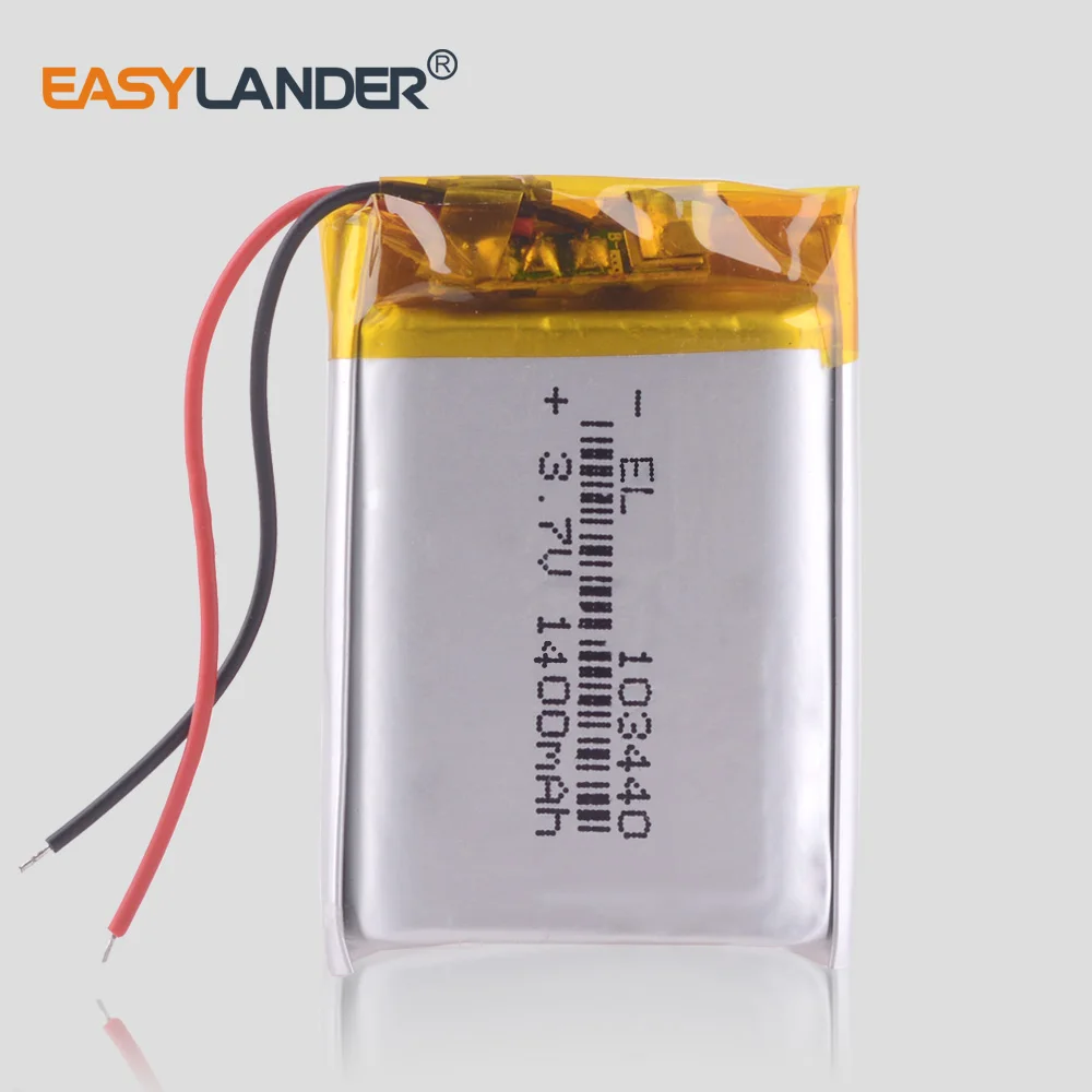 3.7 V 103440 lithium-ion polymer battery 1400 mah vehicle traveling data recorder LED speakers toys Radio recorder advocam FD 3
3.7 V 103440 lithium-ion polymer battery 1400 mah vehicle traveling data recorder LED speakers toys Radio recorder advocam FD 3