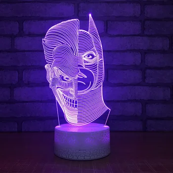Batman Joker 3D LED RGB Night Light 7 Color Change Desk Light Action Figures Boys Girls Christmas Toys
Batman Joker 3D LED RGB Night Light 7 Color Change Desk Light Action Figures Boys Girls Christmas Toys