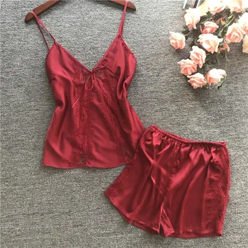 2019 Women Pajamas Sets With Shorts Sexy Satin Bowknot Pyjama Nightsuits Silk Sleeveless Pajamas For Women Pijama Chest Pad
2019 Women Pajamas Sets With Shorts Sexy Satin Bowknot Pyjama Nightsuits Silk Sleeveless Pajamas For Women Pijama Chest Pad