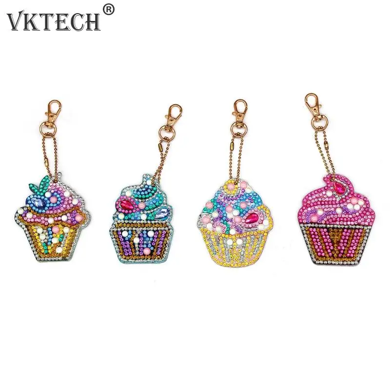 4pcs DIY Keychain Diamond Painting Cake Ice Cream Key Ring Pendant Gift Diamond Embroidery Cross Stitch Needlework Craft
4pcs DIY Keychain Diamond Painting Cake Ice Cream Key Ring Pendant Gift Diamond Embroidery Cross Stitch Needlework Craft