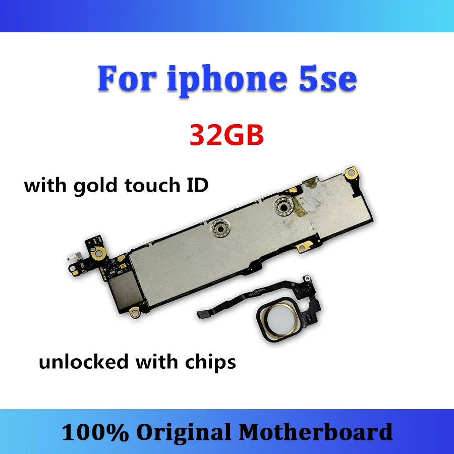Original SE motherboard unlocked for iphone 5se motherboard 32gb with full chip mainboard with gold touch ID tested logic board
Original SE motherboard unlocked for iphone 5se motherboard 32gb with full chip mainboard with gold touch ID tested logic board