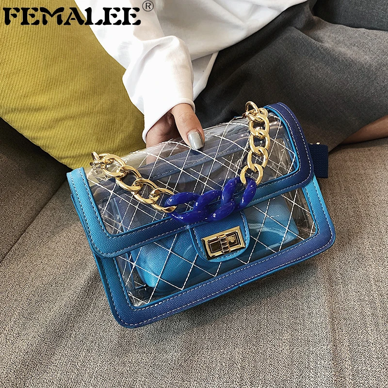 FEMALEE 2 Pcs Set Transparent Bag Fashion Composite Clear Handbag Office Lady Messenger Bags Summer Chanells Women Shoulder Bags
FEMALEE 2 Pcs Set Transparent Bag Fashion Composite Clear Handbag Office Lady Messenger Bags Summer Chanells Women Shoulder Bags