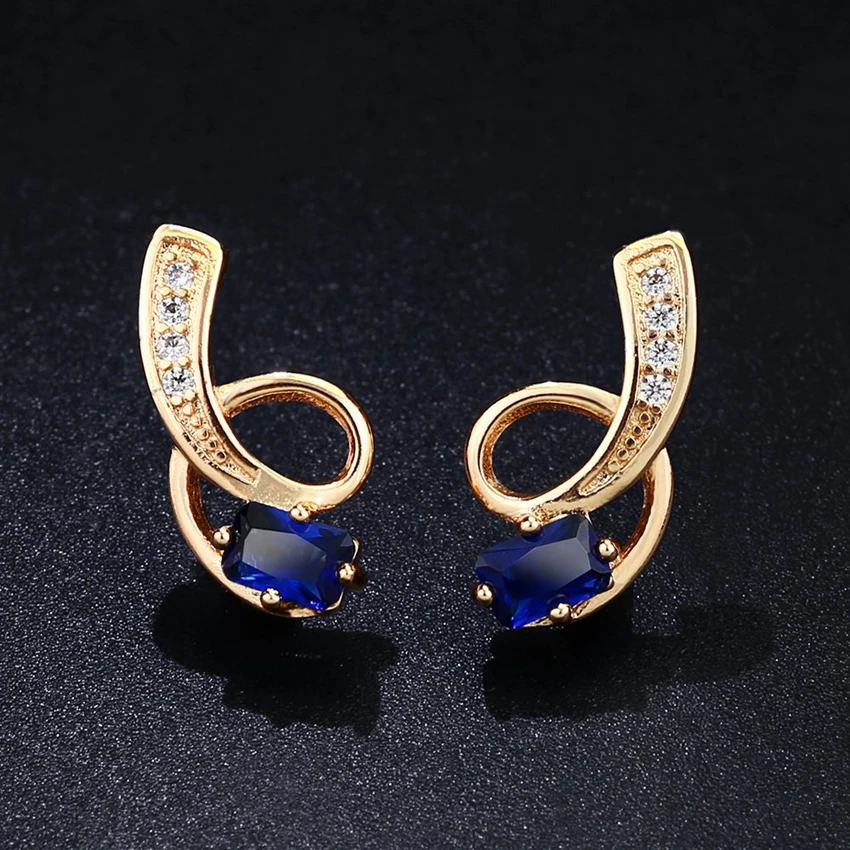 Trend Cubic Zirconia Gold Color Hoop Earrings for Women Ladies Simple Earring Gift Blue/Green
Trend Cubic Zirconia Gold Color Hoop Earrings for Women Ladies Simple Earring Gift Blue/Green