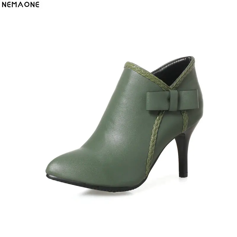 New thin high Heels women boots poined toe bowties ladies ankle Boots spring autumn party dress casual shoes woman large Size 43
New thin high Heels women boots poined toe bowties ladies ankle Boots spring autumn party dress casual shoes woman large Size 43