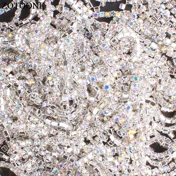ZOTOON SS10 1Yard AB Rhienstone Trim Strass Chain Banding Crystal Wedding Applique DIY Dresses Crafts Rhinestones For Clothing E
ZOTOON SS10 1Yard AB Rhienstone Trim Strass Chain Banding Crystal Wedding Applique DIY Dresses Crafts Rhinestones For Clothing E