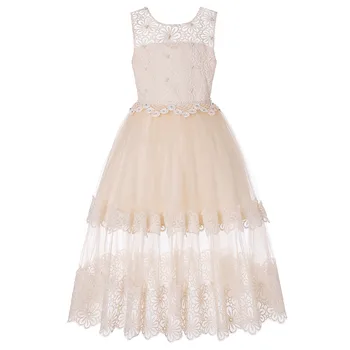 Kids Long Gauze Dress Ceremonial Robe 6colors Sleevelsss Beading Lace Dresses Party Evening Tulle Dress for Flower Girl #120-170
Kids Long Gauze Dress Ceremonial Robe 6colors Sleevelsss Beading Lace Dresses Party Evening Tulle Dress for Flower Girl #120-170