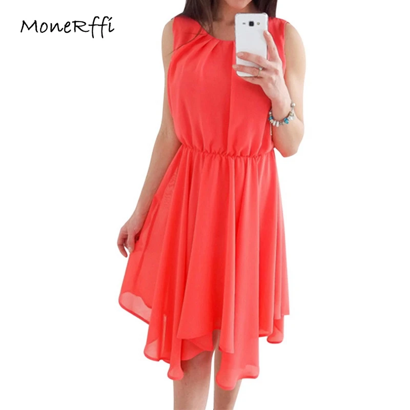 MoneRffi Summer Women Sleeveless Beach Dress Ladies O-Neck Loose Chiffon Dress Casual Irregular Bohemian Sundress Plus Size
MoneRffi Summer Women Sleeveless Beach Dress Ladies O-Neck Loose Chiffon Dress Casual Irregular Bohemian Sundress Plus Size