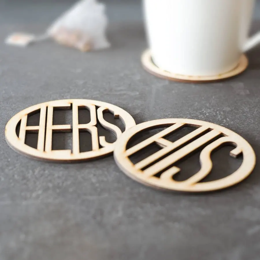 His and Hers Wooden Coasters - Drinks Coasters - Coaster Set - Gift for Couples - Wedding Gift - Housewarming Gift - Wood Coaste
His and Hers Wooden Coasters - Drinks Coasters - Coaster Set - Gift for Couples - Wedding Gift - Housewarming Gift - Wood Coaste