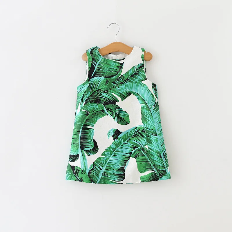 Flower Girls vest Dress kids Birthday banana leaf print Dresses For toddler Baby Girls Princess
Flower Girls vest Dress kids Birthday banana leaf print Dresses For toddler Baby Girls Princess