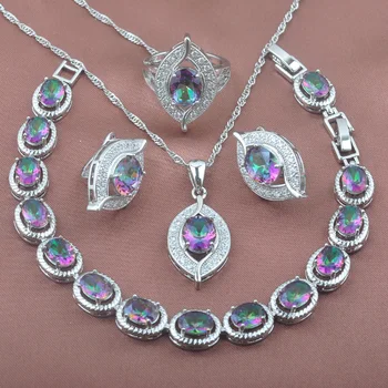 Exquisite Jewelry Set For Women Wedding Jewelry Rainbow Zirconia Earrings Necklace Pendant Rings Bracelet Set YZ0230
Exquisite Jewelry Set For Women Wedding Jewelry Rainbow Zirconia Earrings Necklace Pendant Rings Bracelet Set YZ0230