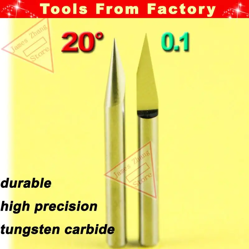 10pcs Carbide PCB CNC Engraving V Bits 20 Degree 0.1mm Diameter J3.2001 for CNC router machinery
10pcs Carbide PCB CNC Engraving V Bits 20 Degree 0.1mm Diameter J3.2001 for CNC router machinery
