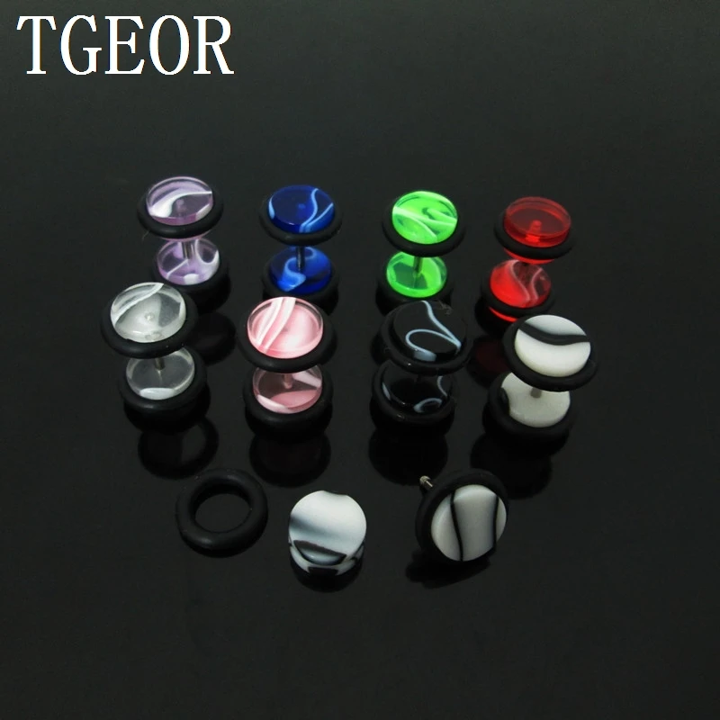 1pair piercing body jewelry 8mm illusion cheaters marble logo UV Acrylic ear Fake Plugs free shipping
1pair piercing body jewelry 8mm illusion cheaters marble logo UV Acrylic ear Fake Plugs free shipping
