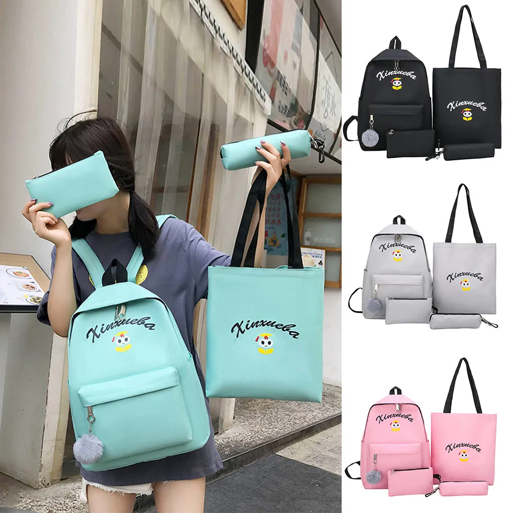 Boys Letter For Teenager Girls Women's Bag 4pc Backpack Bag Travel Bag Large Capacity Middle Student Bag рюкзак женский#716
Boys Letter For Teenager Girls Women's Bag 4pc Backpack Bag Travel Bag Large Capacity Middle Student Bag рюкзак женский#716