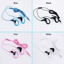 3.5mm earbuds Sport Earclip Clip on Hook Stereo Earphone with mic for Cell Phone support answer/hang on calls play/pause music