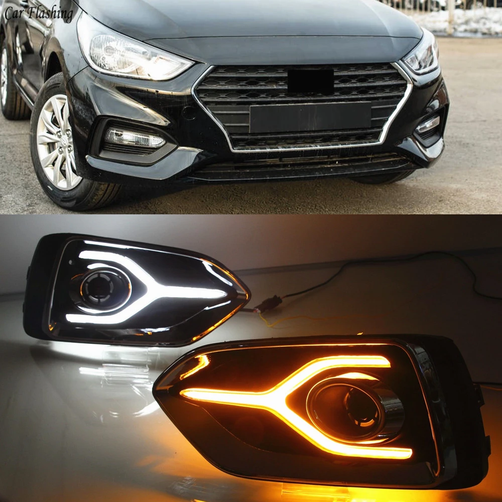Car flashing 2pcs Turn Signal Function 12V Car DRL LED Daytime Running Light Fog Lamp For Hyundai Accent Solaris 2017 2018 2019
Car flashing 2pcs Turn Signal Function 12V Car DRL LED Daytime Running Light Fog Lamp For Hyundai Accent Solaris 2017 2018 2019