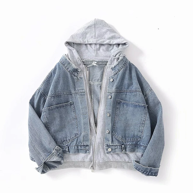 Harajuku Spring Denim Jacket Women Fake Two Piece Ladies Casual Basics Coat 2019 Big Size Vintage Blue Jeans Jackets Female
Harajuku Spring Denim Jacket Women Fake Two Piece Ladies Casual Basics Coat 2019 Big Size Vintage Blue Jeans Jackets Female