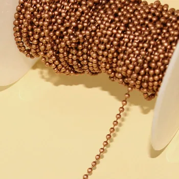 Antique Copper Plated Copper Metal 1.2/1.5/2/2.4/3.2/4.2mm Ball Beads Jewelry Links 100 Meters Fashion Necklace Chains
Antique Copper Plated Copper Metal 1.2/1.5/2/2.4/3.2/4.2mm Ball Beads Jewelry Links 100 Meters Fashion Necklace Chains