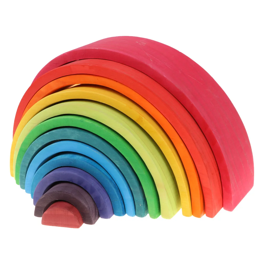 Baby Toddler Montessori Toys - Wooden 12 Colors Rainbow Stacking Rainbow Blocks Kids Education Toy Gift Baby Toddler Montessori Toys - Wooden 12 Colors Rainbow Stacking Rainbow Blocks Kids Education Toy Gift