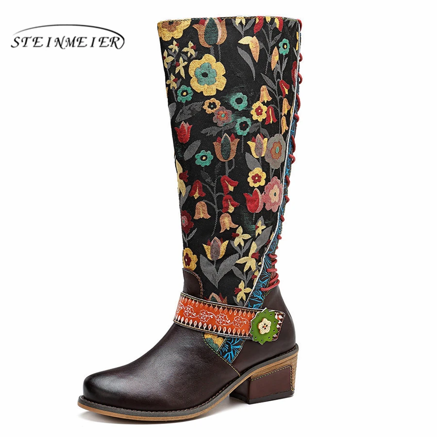 Women winter Boots Genuine cow Leather Comfortable quality soft Shoes handmade Bohemian warm long boots over the knee boot brown
Women winter Boots Genuine cow Leather Comfortable quality soft Shoes handmade Bohemian warm long boots over the knee boot brown