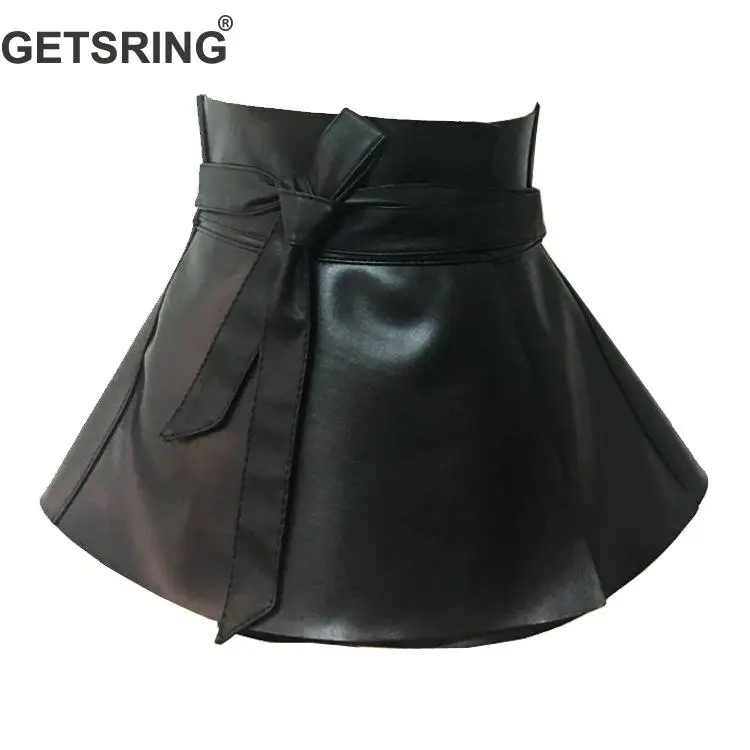 GETSRING Woman Belt Wide Bandage PU Leather Waist Belt Corset Black Cummerbund And Bowtie Solid All Match Corset Belt For Dress
GETSRING Woman Belt Wide Bandage PU Leather Waist Belt Corset Black Cummerbund And Bowtie Solid All Match Corset Belt For Dress