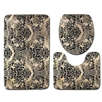 European Pattern Bathroom Mat Set 3pcs Geometric Non Slip Bath Mat Microfiber Shower Mat and Toilet Mat Sets
European Pattern Bathroom Mat Set 3pcs Geometric Non Slip Bath Mat Microfiber Shower Mat and Toilet Mat Sets