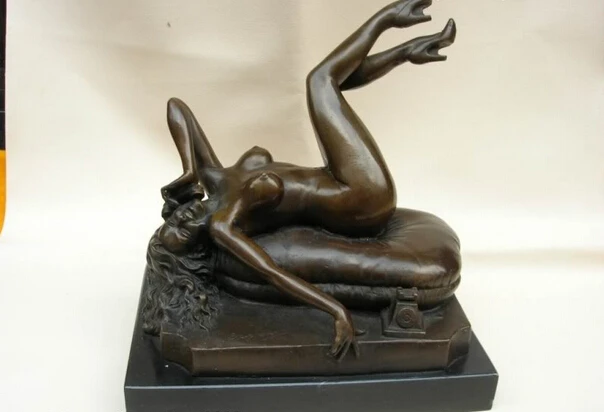 S1216 Western Superb Art oomph bronze base marble nude belle sculpture Statue D0318
S1216 Western Superb Art oomph bronze base marble nude belle sculpture Statue D0318