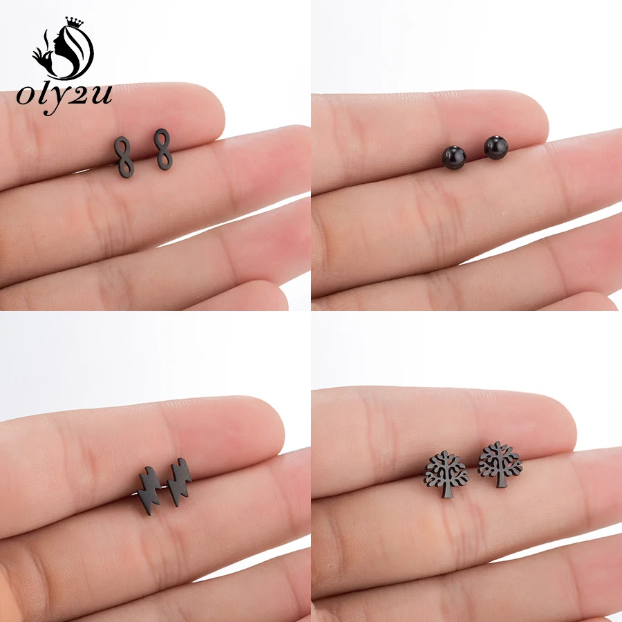 Oly2u Black Stainless Steel Stud Earrings For Women Earings Jewelry Small Cute Infinite Earrings Fashion oorbellen accessories
Oly2u Black Stainless Steel Stud Earrings For Women Earings Jewelry Small Cute Infinite Earrings Fashion oorbellen accessories
