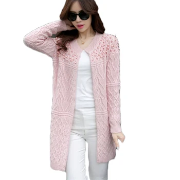 Women Crochet Tops Fashion Women Long Sleeve Cardigans Autumn Winter Shoulder Beading Knitted Sweaters Rebecas Mujer
Women Crochet Tops Fashion Women Long Sleeve Cardigans Autumn Winter Shoulder Beading Knitted Sweaters Rebecas Mujer