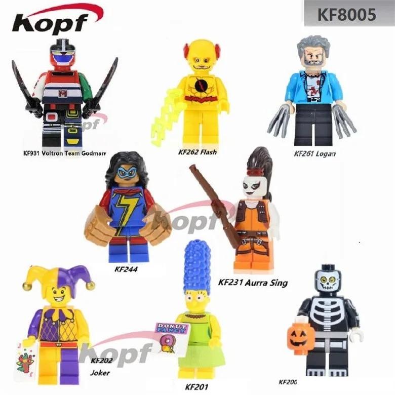 Single Sale Harley Quinn Logan Wolverine Aurra Sing Voltron Team Godmars Super Heroes Building Blocks Children Gift Toys KF8005
Single Sale Harley Quinn Logan Wolverine Aurra Sing Voltron Team Godmars Super Heroes Building Blocks Children Gift Toys KF8005