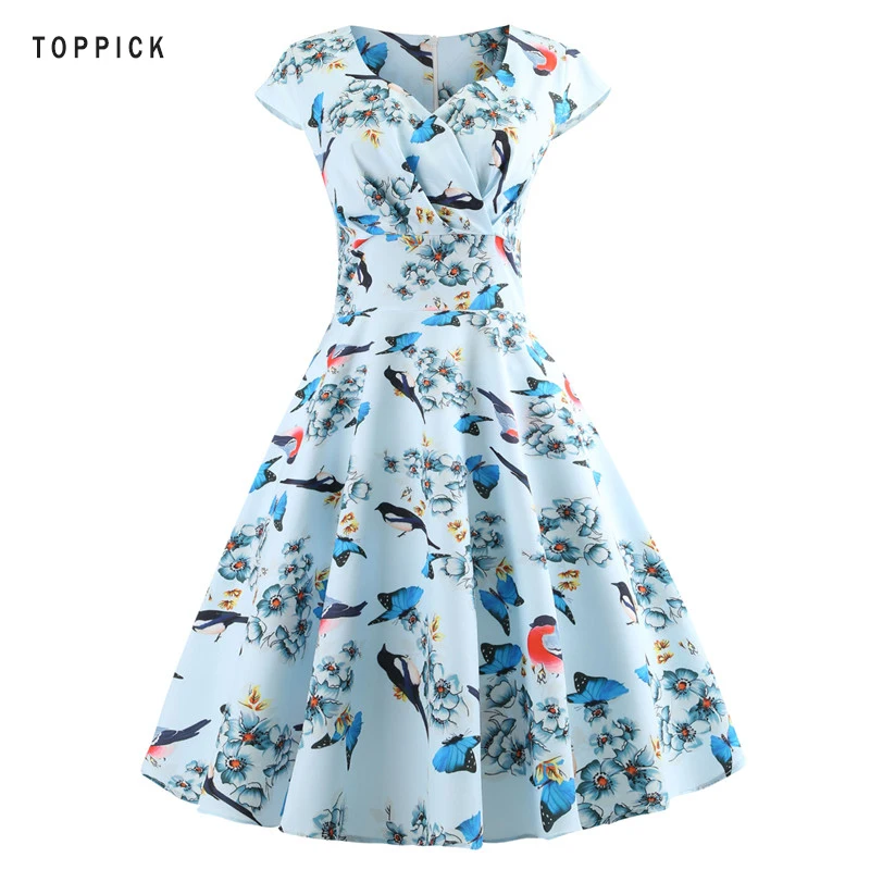 Casual Summer Dress Short Sleeve Hepburn Floral Printed Vintage Elegant Swing Party Dress Beach Sexy Dress Women Plus Size
Casual Summer Dress Short Sleeve Hepburn Floral Printed Vintage Elegant Swing Party Dress Beach Sexy Dress Women Plus Size