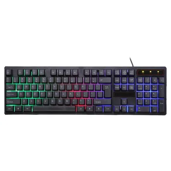 104 Keys Gaming Keyboard Suspension Cap Rainbow RGB Backlit Backlight USB Wired Game Teclado Keycaps for LOL
104 Keys Gaming Keyboard Suspension Cap Rainbow RGB Backlit Backlight USB Wired Game Teclado Keycaps for LOL
