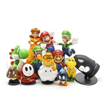 12pcs/set 4-7cm Super Mario Princess Monkey Goomba Yoshi Luigi Toad Anime Action Figures
12pcs/set 4-7cm Super Mario Princess Monkey Goomba Yoshi Luigi Toad Anime Action Figures
