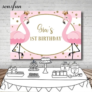 Sensfun Crown Flamingo Backdrop Pink White Striped Gold Glitter Girl Happy 1st Birthday Party Backgrounds Customized 7x5FT Vinyl
Sensfun Crown Flamingo Backdrop Pink White Striped Gold Glitter Girl Happy 1st Birthday Party Backgrounds Customized 7x5FT Vinyl