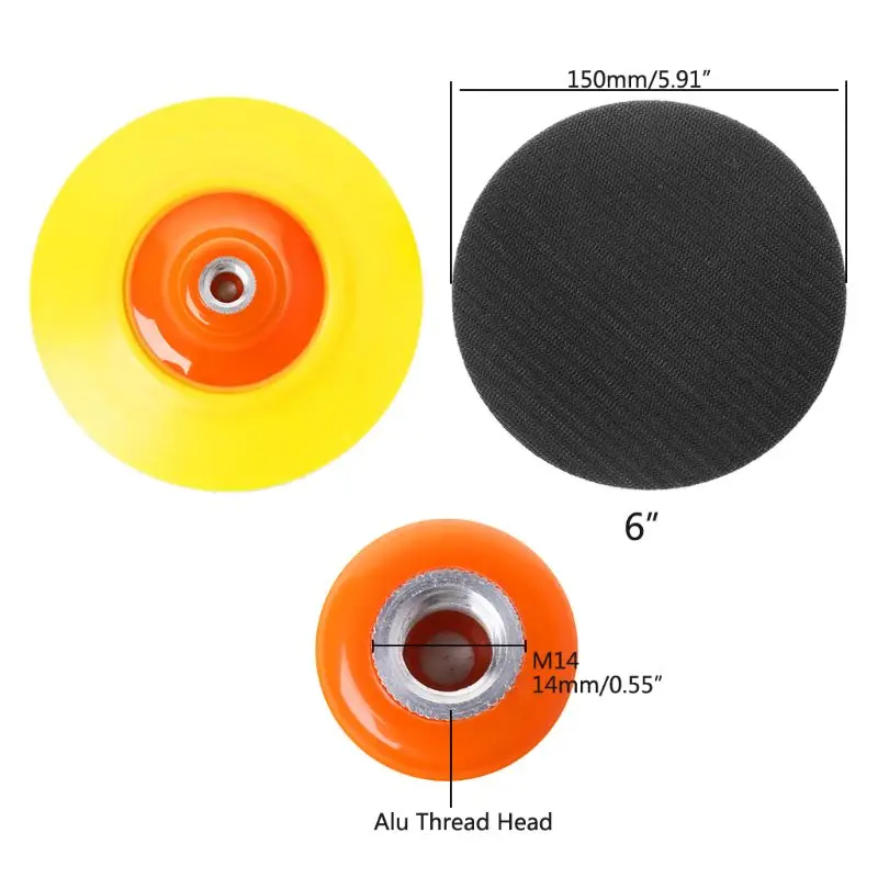 6" M14/M16 Plate Backing Pad Flexible Edge Polishing Pads Car Wash Care Cleaning Tools Car Maintenance Kit
6" M14/M16 Plate Backing Pad Flexible Edge Polishing Pads Car Wash Care Cleaning Tools Car Maintenance Kit