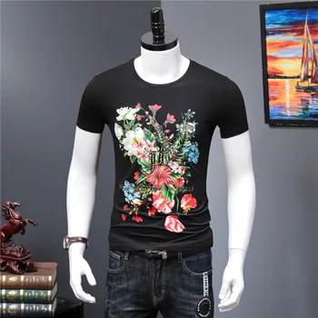 New Summer Men's Short Sleeve Shirt Personality Printed Handsome Tide T-shirt Casual men's wear2019
New Summer Men's Short Sleeve Shirt Personality Printed Handsome Tide T-shirt Casual men's wear2019