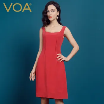 VOA 2017 Solid Red Dark Green Square Collar Silk Vestido Back Strap Sexy Club Sleeveless Pencil Knee Length High Waist A0299
VOA 2017 Solid Red Dark Green Square Collar Silk Vestido Back Strap Sexy Club Sleeveless Pencil Knee Length High Waist A0299