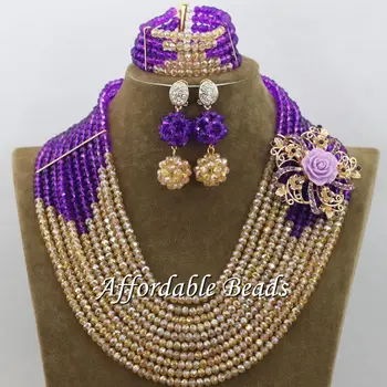 Purple Champagne Bridal Wedding Jewelry Set Best Dubai Gold Jewelry Set Handmade Design Wholesale Free Shipping ABE134
Purple Champagne Bridal Wedding Jewelry Set Best Dubai Gold Jewelry Set Handmade Design Wholesale Free Shipping ABE134