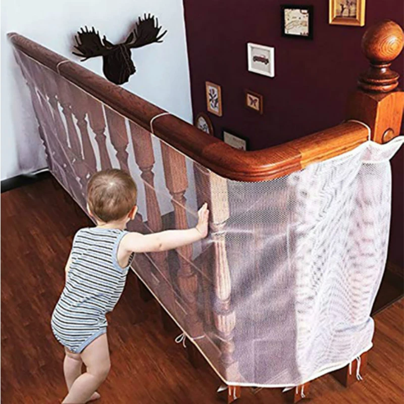 

Kid Stair Safety Protection Net Baby Balcony Fence Stair Stairway Rail Thicken Doorway Mesh Child Security Net Gate 300*80cm