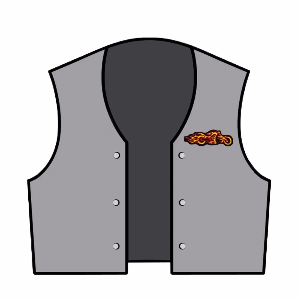 G008 Cheapest Fire Motor Embroidery Iron On Vest Patch Sew On Any Garment Leather Rider Emblem 4 Wholesale Price Patch Free Shipping (4)