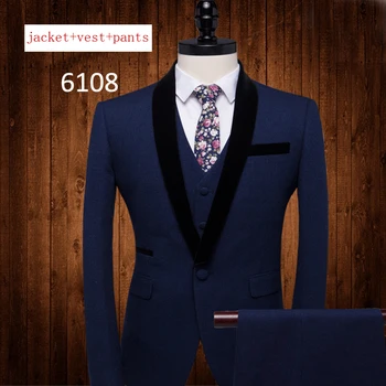 Men Suits Three Sets jacket+pant+vest Casual Blue Gentleman Banquet Dress Bridegroom Single Breasted Formal plus size M-4XL5XL
Men Suits Three Sets jacket+pant+vest Casual Blue Gentleman Banquet Dress Bridegroom Single Breasted Formal plus size M-4XL5XL
