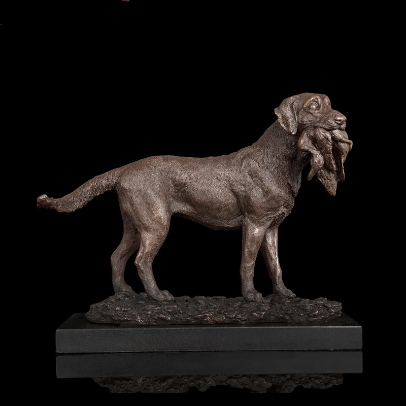 Arts Crafts Copper Lost Wax Hot Casting Gordon Retriever Statue Bronze sculptures Hunting Dog and Prey Home Decoration CZW-039
Arts Crafts Copper Lost Wax Hot Casting Gordon Retriever Statue Bronze sculptures Hunting Dog and Prey Home Decoration CZW-039