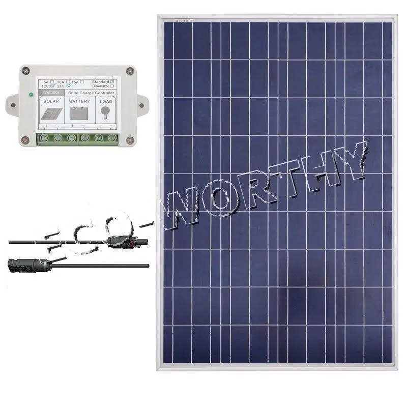 100 Watt Solar Panel Bundle Kit 100W W/ controller Off Grid 12V RV Boat Home
100 Watt Solar Panel Bundle Kit 100W W/ controller Off Grid 12V RV Boat Home