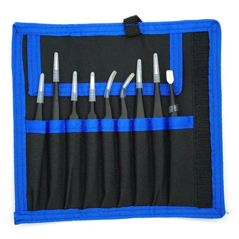 Geoeon 9PCS ESD Tweezers Tools Kit Precision Anti-static Tweezers Set Stainless Steel for Repair Electronics Jewelry Phone A45
Geoeon 9PCS ESD Tweezers Tools Kit Precision Anti-static Tweezers Set Stainless Steel for Repair Electronics Jewelry Phone A45