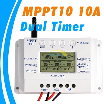 10A Solar Charge Regulator T10 12V 24V Auto Solar Panel Controller for Solar Lighting System LCD Display Light and Dual Timer
10A Solar Charge Regulator T10 12V 24V Auto Solar Panel Controller for Solar Lighting System LCD Display Light and Dual Timer