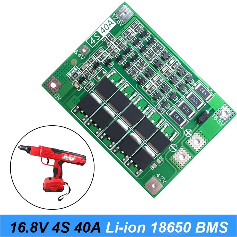 10PCS 4S 40A Li-ion Lithium Battery 18650 Charger PCB BMS Protection Board with Balance For Screwdriver 16.8V Lipo Cell Module
10PCS 4S 40A Li-ion Lithium Battery 18650 Charger PCB BMS Protection Board with Balance For Screwdriver 16.8V Lipo Cell Module