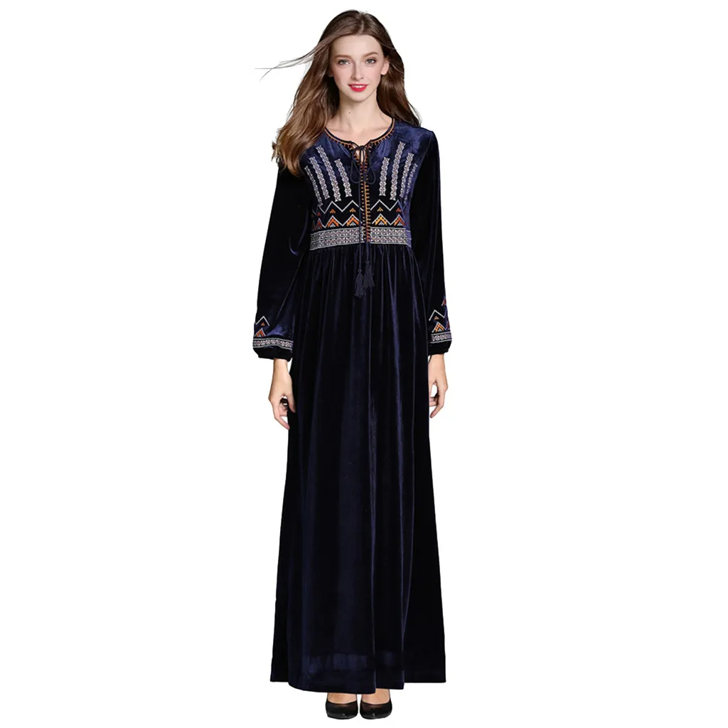 Dubai Abaya Velvet Tassel Pearls Beading Draped Women Muslim Arab Islamic Middle East Ethnic Print Long Sleeve Abaya Dress Z416
Dubai Abaya Velvet Tassel Pearls Beading Draped Women Muslim Arab Islamic Middle East Ethnic Print Long Sleeve Abaya Dress Z416