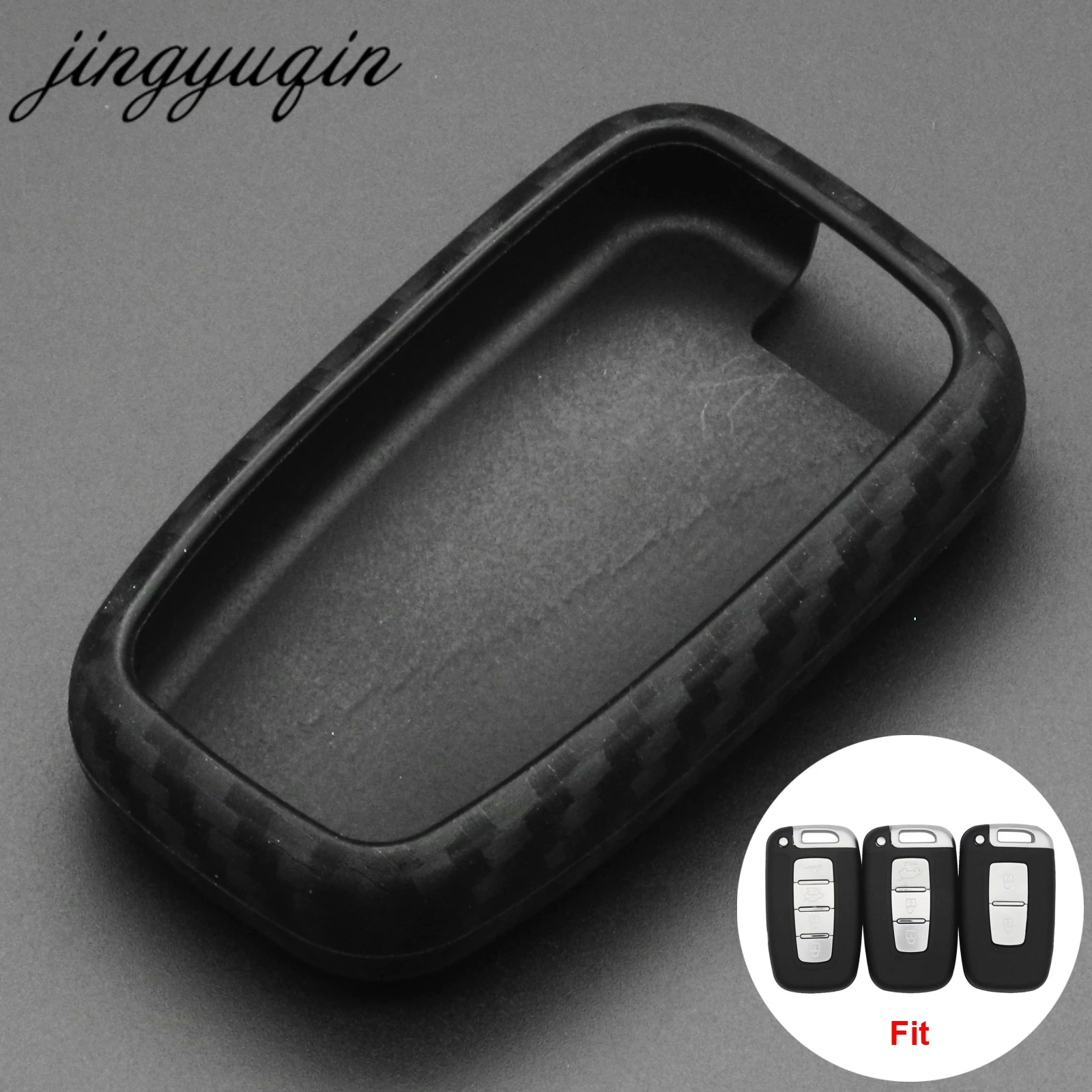 jingyuqin Carbon Fiber Silicone Smart Remote Key Case for Kia K2 K5 Sportage Forte Hyundai IX35 Sonata Genesis Veloster Elantra
jingyuqin Carbon Fiber Silicone Smart Remote Key Case for Kia K2 K5 Sportage Forte Hyundai IX35 Sonata Genesis Veloster Elantra