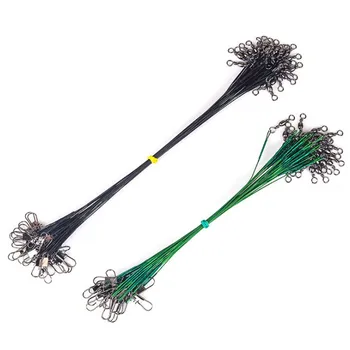 10pcs/lot Anti-bite Fishing Wire Line Leash Lure Fishhook Line Trace Wire Leader Braided Wire Swivel Stainless Steel Rolling 
10pcs/lot Anti-bite Fishing Wire Line Leash Lure Fishhook Line Trace Wire Leader Braided Wire Swivel Stainless Steel Rolling