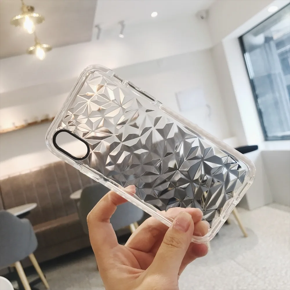 For iPhone X Xs Max 6 6S 7 8 Plus XR Case Luxury Diamond Texture Case Transparent Cover Silicone Soft Phone Back Cases
For iPhone X Xs Max 6 6S 7 8 Plus XR Case Luxury Diamond Texture Case Transparent Cover Silicone Soft Phone Back Cases